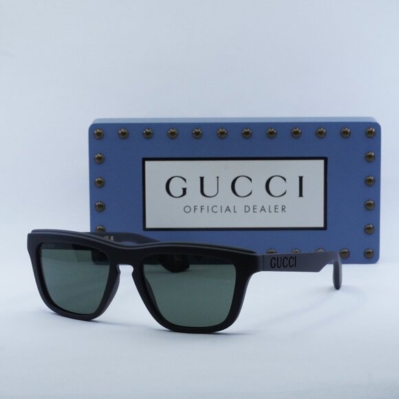 Gucci GG1571S 001 Square Sunglasses - Matte Black\Grey